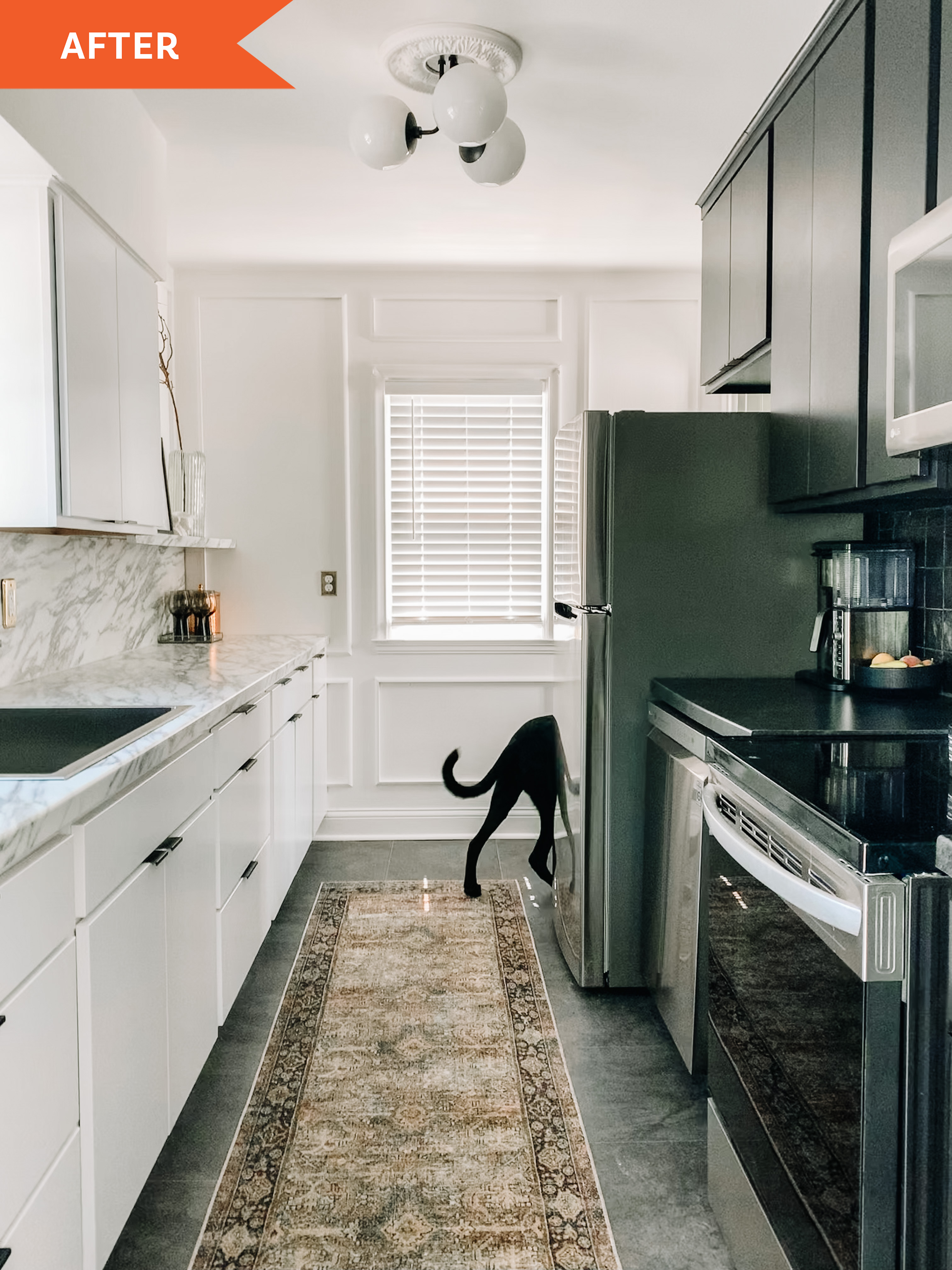 Black and hotsell white galley kitchen